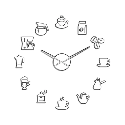 Ceas de Perete Decorativ cu tematica cafea design modern autoadeziv ZH183620