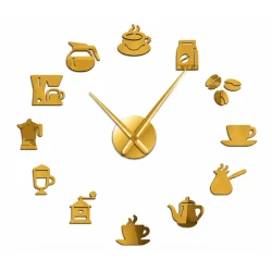 Ceas de Perete Decorativ cu tematica cafea design modern autoadeziv ZH183620