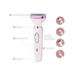 Aparat de Ras Electric 4 in 1 pentru femei Kemei KM 6713 reincarcabil pentru fata si Corp 7000 RPM