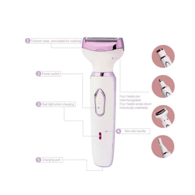 Aparat de Ras Electric 4 in 1 pentru femei Kemei KM 6713 reincarcabil pentru fata si Corp 7000 RPM