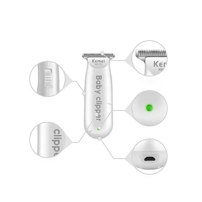 Mini Masina de tuns pentru bebelusi Kemei KM1319 reincarcabila USB 3W de 6000 RPM 3 Piepteni
