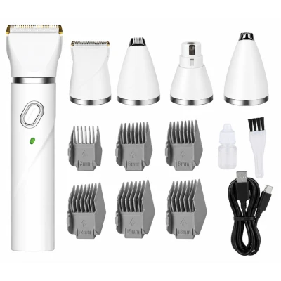 Masina de tuns pentru Animale Kemei KM1775 model 4 in 1 reincarcabila USB 6800 RPM 2000mAh 6 Piepteni