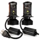 Set de 2 becuri auto led H4 cu lupa si canbus 12v alb 6000k