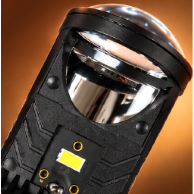 Set de 2 becuri auto led H4 cu lupa si canbus 12v alb 6000k