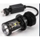 Set de 2 becuri auto led H4 cu lupa si canbus 12v alb 6000k
