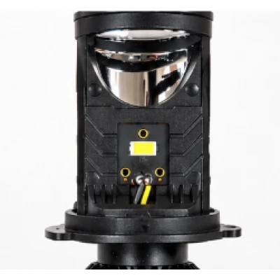 Set de 2 becuri auto led H4 cu lupa si canbus 12v alb 6000k