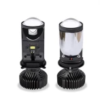 Set de 2 becuri auto led H4 cu lupa si canbus 12v alb 6000k