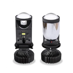 Set de 2 becuri auto led H4 cu lupa si canbus 12v alb 6000k