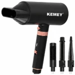 Uscator de par profesional Kemei KM 9203 de 1600W 4 in 1 Aer Cald si Rece Accesorii Ondulare