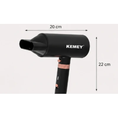Uscator de par profesional Kemei KM 9203 de 1600W 4 in 1 Aer Cald si Rece Accesorii Ondulare