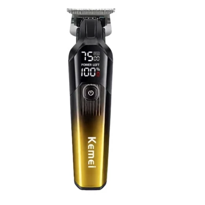 Aparat de tuns Profesional Kemei KM 1358 de 7500 RPM display LED acumulator 1200mAh  USB 4 Piepteni