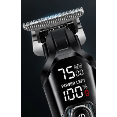 Aparat de tuns Profesional Kemei KM 1358 de 7500 RPM display LED acumulator 1200mAh  USB 4 Piepteni