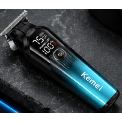Aparat de tuns Profesional Kemei KM 1358 de 7500 RPM display LED acumulator 1200mAh  USB 4 Piepteni