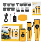 Kit Profesional Kemei KM 8566 model 3 in 1 Masina de Tuns + Trimmer + Shaver display digital