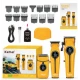 Kit Profesional Kemei KM 8566 model 3 in 1 Masina de Tuns + Trimmer + Shaver display digital
