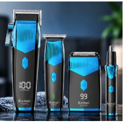 Kit Profesional Kemei KM 8534 model 4 in 1 Masina de Tuns + Trimmer + Shaver + Trimmer Nas si Urechi