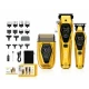 Set Profesional 3 in 1 Kemei KM 8551 Masina de Tuns + Trimmer Contur + Aparat de Ras 9000 RPM display LED 12 Piepteni