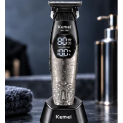 Aparat de Tuns Profesional Kemei KM 1365 de 8000 RPM 1200mAh display LED 2 viteze