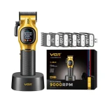 Masina de Tuns Profesionala VGR V 886C AURIE de 9000 RPM 3200mAh display LED baza de incarcare