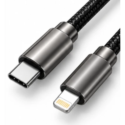 Cablu USB Type C la Lightning pentru iPhone Fast Charging 60W tip lant cu Prindere Metalica 120 cm