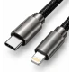 Cablu USB Type C la Lightning pentru iPhone Fast Charging 60W tip lant cu Prindere Metalica 120 cm