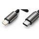 Cablu USB Type C la Lightning pentru iPhone Fast Charging 60W tip lant cu Prindere Metalica 120 cm
