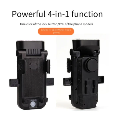 Suport Telefon Bicicleta 4 in 1 Powerbank 4000mAh Claxon 130dB Lanterna LED LY27