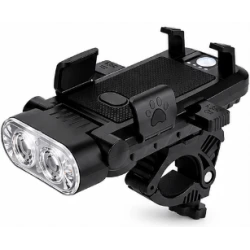 Suport Telefon Bicicleta 4 in 1 Powerbank 4000mAh Claxon 130dB Lanterna LED LY27
