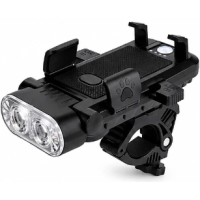 Suport Telefon Bicicleta 4 in 1 Powerbank 4000mAh Claxon 130dB Lanterna LED LY27