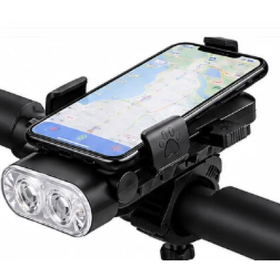 Suport Telefon Bicicleta 4 in 1 Powerbank 4000mAh Claxon 130dB Lanterna LED LY27