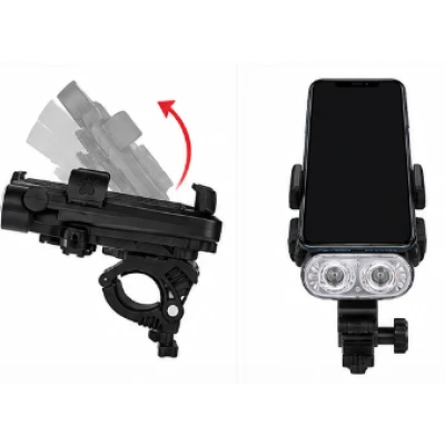 Suport Telefon Bicicleta 4 in 1 Powerbank 4000mAh Claxon 130dB Lanterna LED LY27