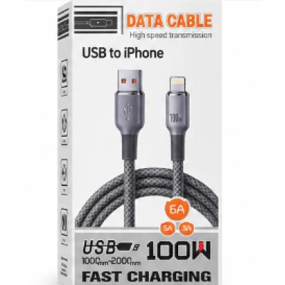 Cablu USB la Lightning pentru iPhone 3 Metri 100W 6A Fast Charging