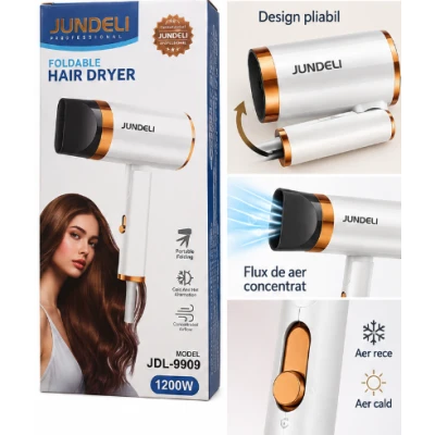 Uscator de Par Profesional Jundeli JDL 9909 putere 1200W Alternare Aer Cald/Rece