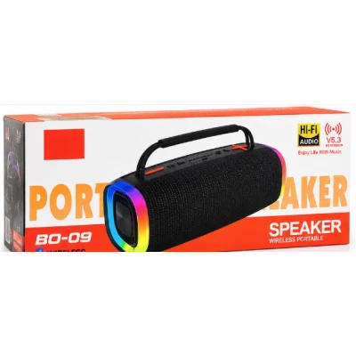 Boxa Portabila Wireless BO 09 bluetooth Hi Fi Audio Iluminare LED RGB cu maner