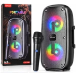 Boxa portabila KTS 2388 de 6.5 Inch Wireless Iluminare LED RGB Microfon Inclus