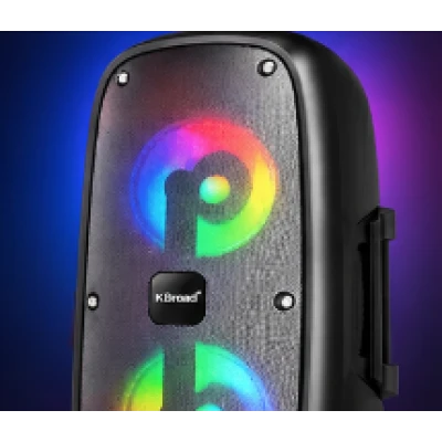 Boxa portabila KTS 2388 de 6.5 Inch Wireless Iluminare LED RGB Microfon Inclus