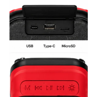 Boxa Portabila SD L113 de 10W bluetooth solara USB RGB Suport Telefon