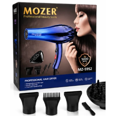 Uscator de Par Profesional Mozer MZ 5952 putere 5000W cu 2 trepte viteza 2 trepte temperatura 5 Accesorii