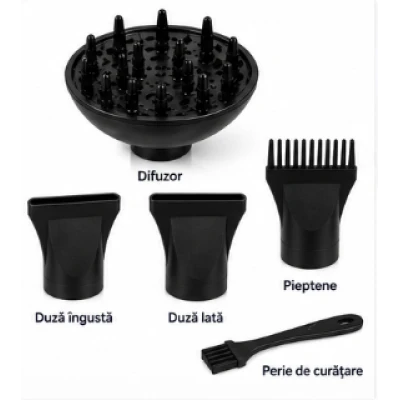 Uscator de Par Profesional Mozer MZ 5952 putere 5000W cu 2 trepte viteza 2 trepte temperatura 5 Accesorii