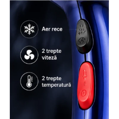 Uscator de Par Profesional Mozer MZ 5952 putere 5000W cu 2 trepte viteza 2 trepte temperatura 5 Accesorii