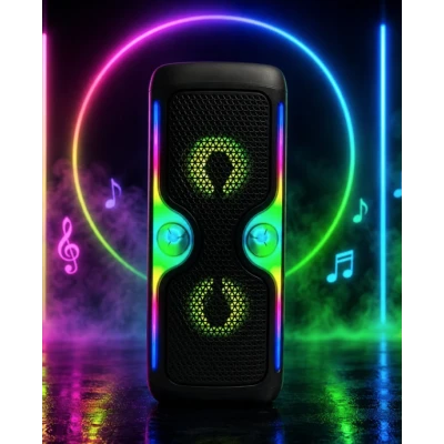 Boxa Portabila KTS 2033 Karaoke bluetooth 2×4 inch RGB Microfon Wireless