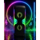 Boxa Portabila KTS 2033 Karaoke bluetooth 2×4 inch RGB Microfon Wireless
