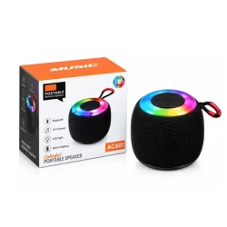 Mini boxa portabila AC601 bluetooth 5W Lumini RGB Baterie 800mAh USB