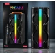 Boxa Portabila KTS 2217 bluetooth 20W de 2×4 inch RGB karaoke microfon wireless