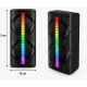 Boxa Portabila KTS 2217 bluetooth 20W de 2×4 inch RGB karaoke microfon wireless