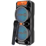 Boxa portabila GTS 1880 bluetooth 2×6.5 inch LED RGB microfon wireless Karaoke