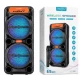 Boxa portabila GTS 1880 bluetooth 2×6.5 inch LED RGB microfon wireless Karaoke