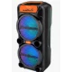 Boxa portabila GTS 1880 bluetooth 2×6.5 inch LED RGB microfon wireless Karaoke
