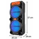 Boxa portabila GTS 1880 bluetooth 2×6.5 inch LED RGB microfon wireless Karaoke