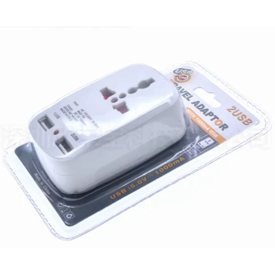 Adaptor Universal de Priza 288 cu 2 Porturi USB incarcare 5V / 1000mA